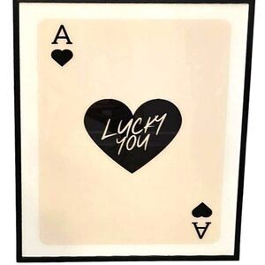 At Home Lucky You Ace of Spades Glossed Framed Wall Decor